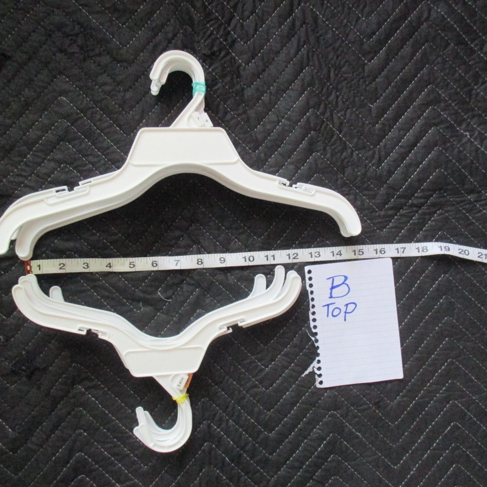 Plastic Top Shirts Hangers Color White 50 hangers